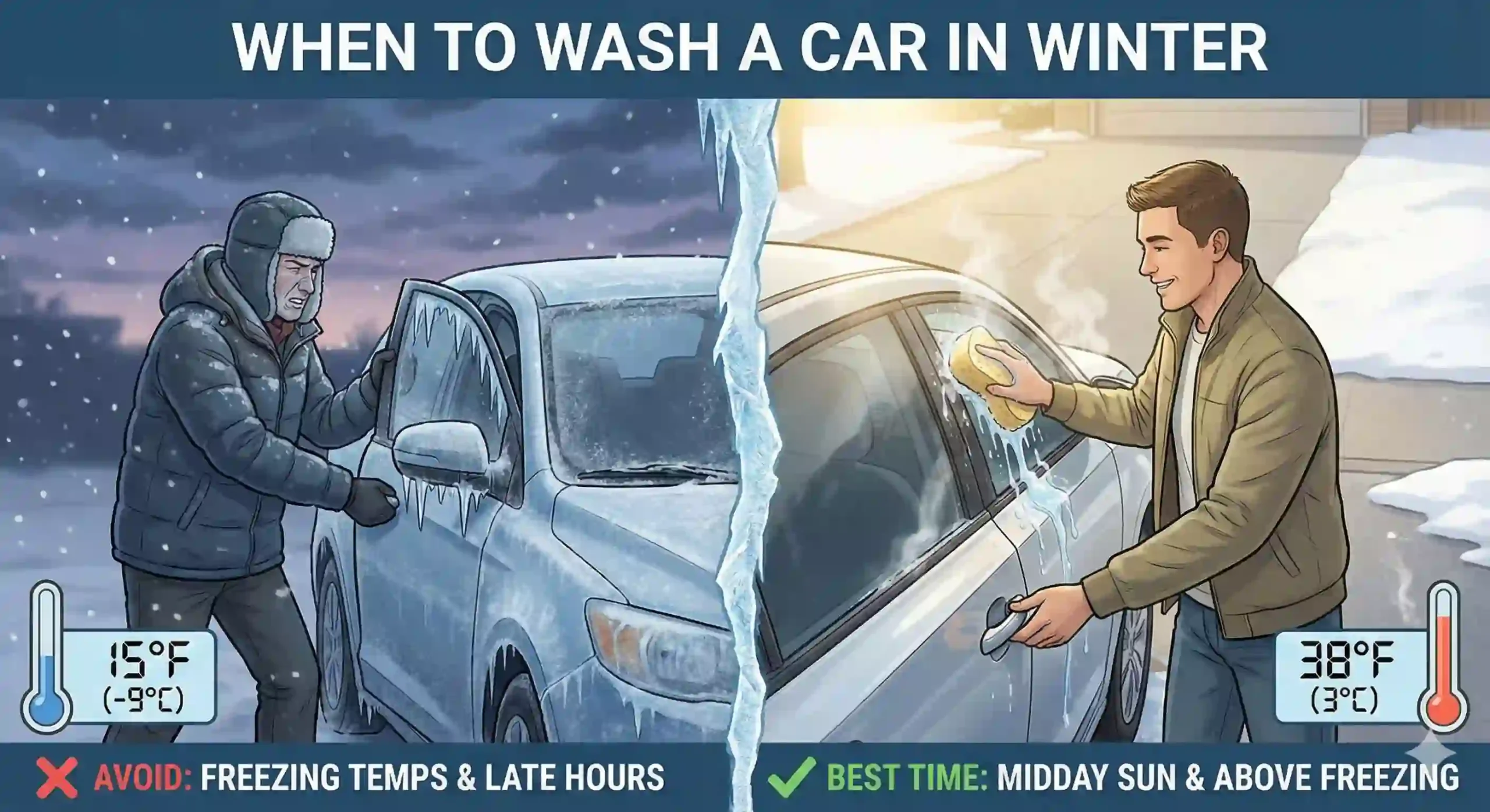 Best Time to Wash a Car in Winter